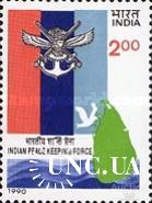 Индия 1990 договор о дружбе Шри Ланка герб флот карта ** м