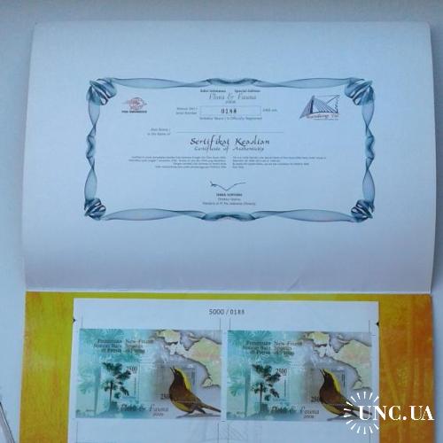 Индонезия 2006 птицы фауна буклет - лист из 4х блоков (40 евро кат.) ** о