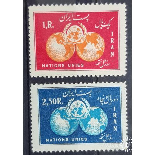 Иран 1958 День ООН карта * о