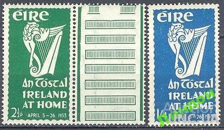 Ирландия 1953 Нац символы Арфа музыка ** о