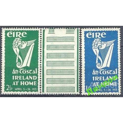 Ирландия 1953 Нац символы Арфа музыка + поле ** о