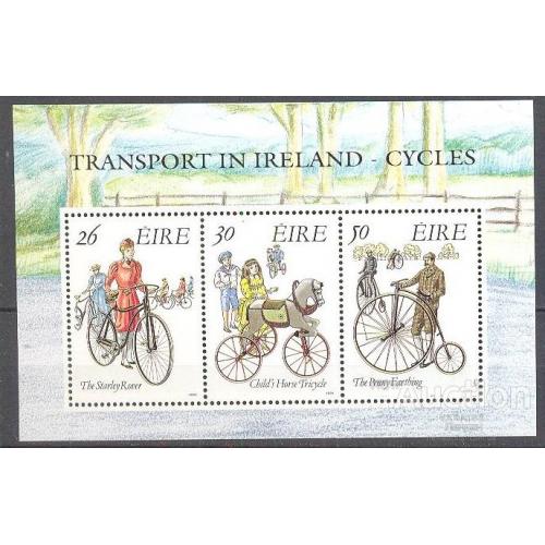 Ирландия 1991 транспорт ретро велосипеды кони игрушки костюмы блок ** о