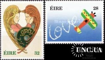 Ирландия 1994 День Св. Валентина любовь искусство авиация самолеты ** о