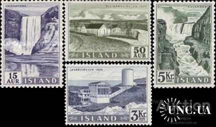 Исландия 1956 водопады ГЭС природа горы геология ** о