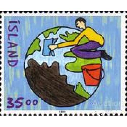 Исландия 1999 Охрана природы Будущее Земли дети рисунки искусство ** о