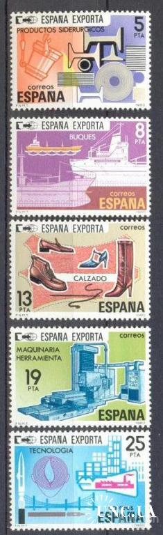 Испания 1980 экспорт флот корабли обувь сталь станки архитектура **