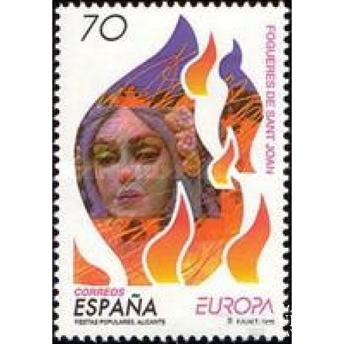 Испания 1998 Европа Септ фестивали огонь музыка танцы ** о