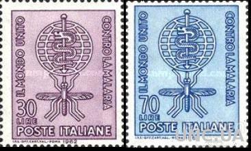 Италия 1962 борьба с малярией комары насекомые ** м