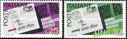 Италия 1968 почта почтовый код марка на марке ** о