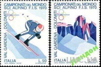 Италия 1970 лыжи горы спорт ** о
