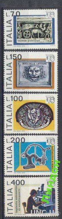 Италия 1976 почта герб кони лев фауна ** о