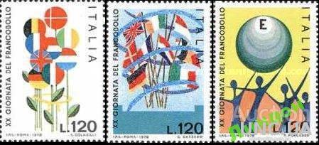 Италия 1978 флаги Неделя письма ** о