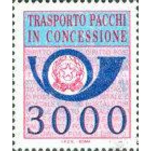 Италия 1984 стандарт транспортный сбор не почтовая бандерольная 3000 лир ** ом