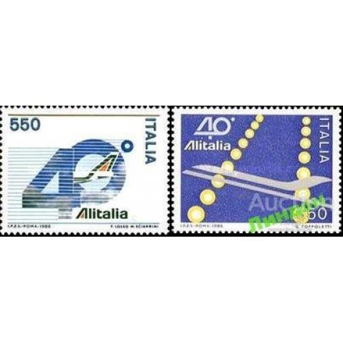 Италия 1986 АлИталия авиация самолеты ** о