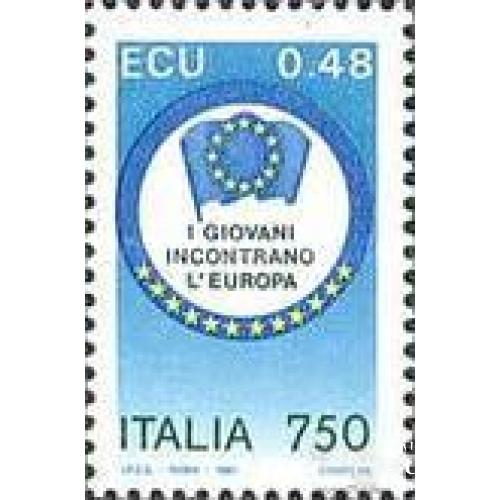 Италия 1991 ЕС Объединенная Европа флаг ** о