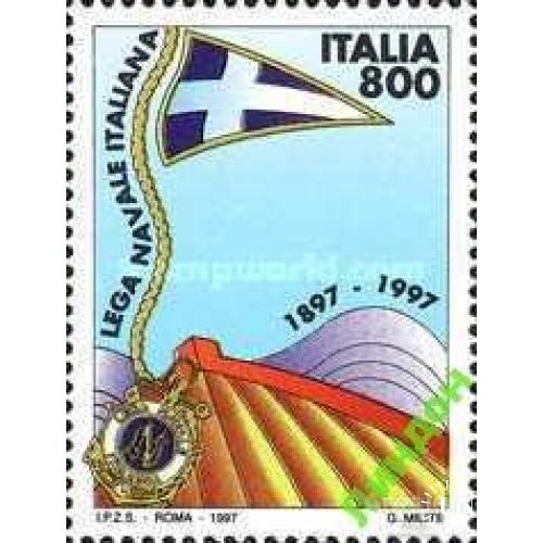 Италия 1997 100 лет Лиге навигации флот корабли флаг ** о