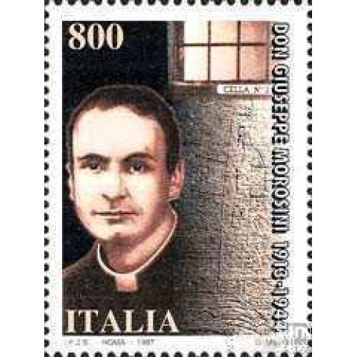 Италия 1997 Джузеппе Морозини священник партизан антифашист война религия люди ** ом