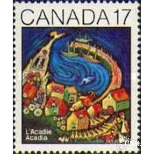 Канада 1981 100 лет провинции Акадия искусство живопись архитектура флот корабли птицы цветы ** о