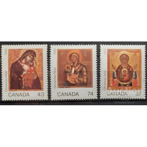 Канада 1988 Рождество религия живопись искусство Украина иконы 3м ** о