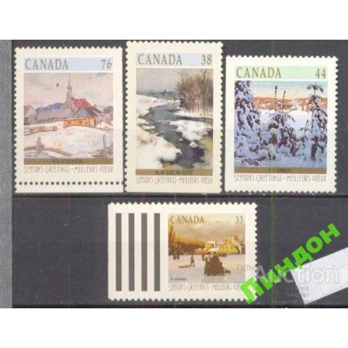 Канада 1989 живопись Рождество природа флора **