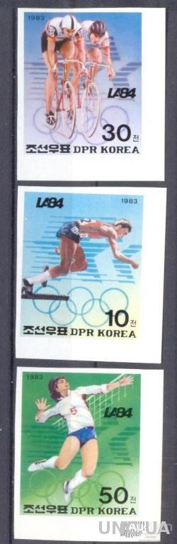 КНДР Корея Сев 1983 спорт олимпиада л/а волейбол вело без/зуб ** о