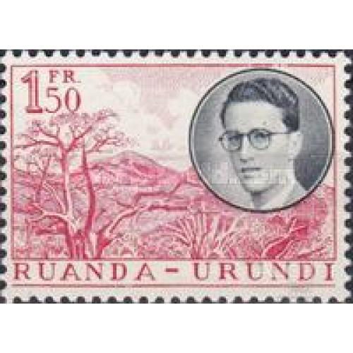 Колонии Бельгия Руанда - Урунди 1955 Король Бодуин I люди флора природа 1,50 ** о