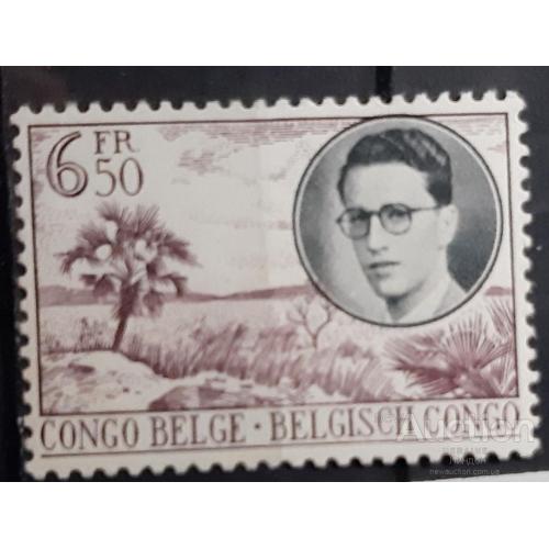 Колонии Бельгийское Конго 1955 Король Бодуин I люди флора природа деревья 6,50 ** о