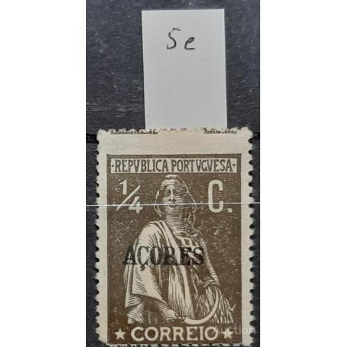 Колонии Португалия надпечатка Азоры стандарт 1/4с * о