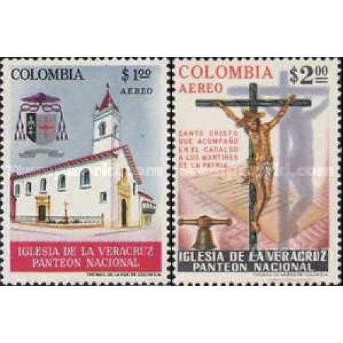 Колумбия 1964 религия архитектура церковь герб ** о