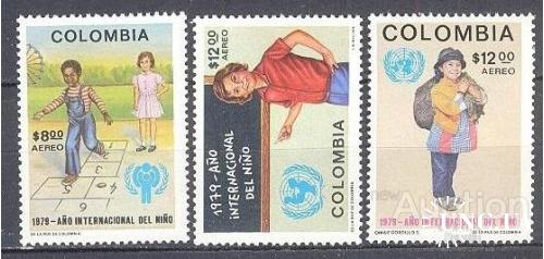 Колумбия 1979 ООН Год ребенка дети костюмы игры школа математика ** о