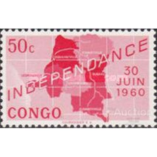 Конго 1960 Независимость карта 50с ** о