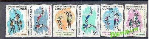 Конго 1965 спорт футбол баскетбол волейбол ** о
