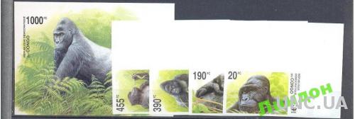 Конго 2002 фауна Африки обезьяны без/зуб ** о