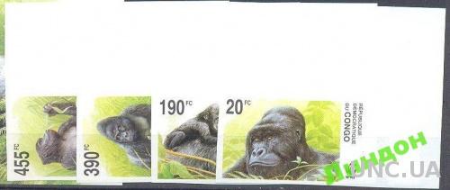 Конго 2002 фауна Африки обезьяны без/зуб серия** о
