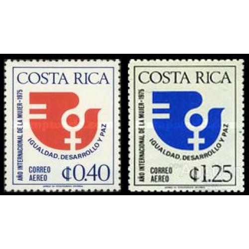Коста Рика 1975 ООН Международный женский год птицы фауна ** о