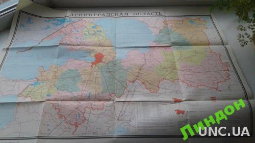 Ленинградская область Россия 1974 карта схема