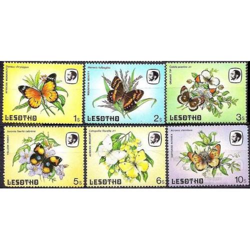 Лесото 1984 фауна бабочки насекомые 6м ** о