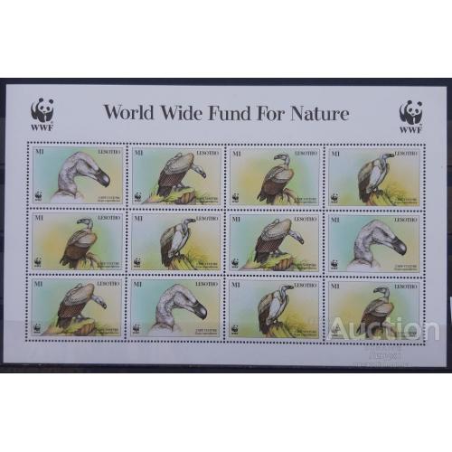 Лесото ВВФ WWF птицы фауна Африки лист ** с