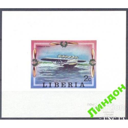Либерия 1978 б/зуб люкс-блок самолеты авиация ** о