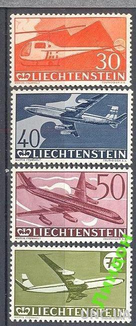 Лихтенштейн 1960 авиация самолеты вертолеты ** о