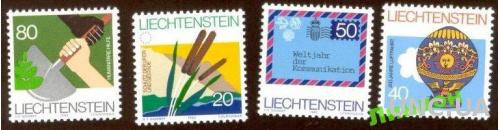Лихтенштейн 1983 флора воздушные шары авиация почта ** о