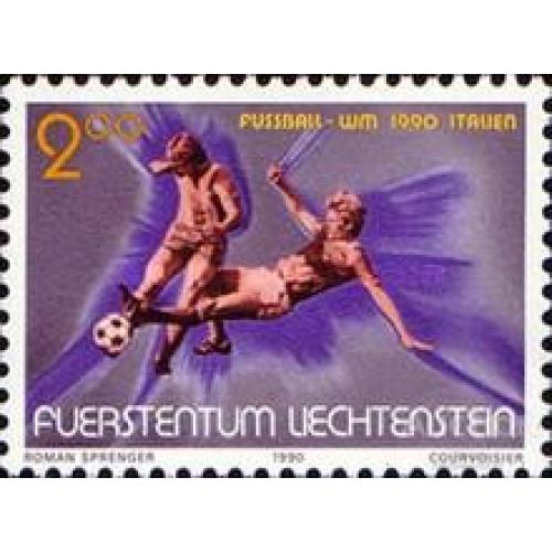 Лихтенштейн 1990 ЧМ Италия футбол спорт ** о