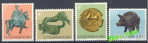 Люксембург 1973 археология монеты фауна кони ** о