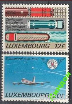 Люксембург 1988 транспорт авиация самолеты ж/д корабли флот ** о