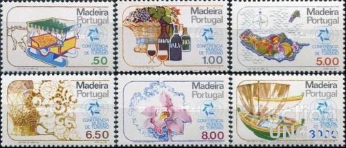 Мадейра Португалия 1980 туризм фауна кружево вино виноград фрукты флора орхидеи флот корабли ** о