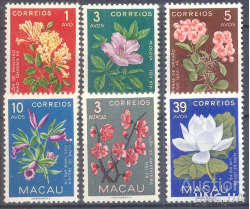 Макао Китай 1953 флора цветы 6м колонии ** о