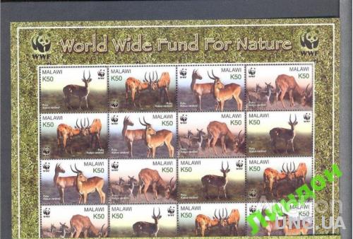 Малави фауна Африки ВВФ WWF антилопы лист ** о