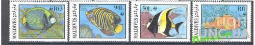 Мальдивы 1986 морская фауна рыбы ВВФ WWF ** о