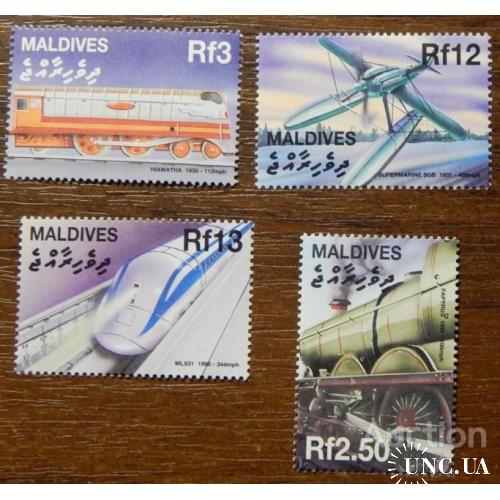 Мальдивы 2000 железная дорога ж/д паровозы поезд авиация самолеты ** м