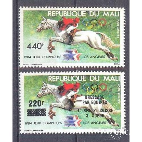 Мали 1984 спорт олимпиада кони лошади надп-ка ** о